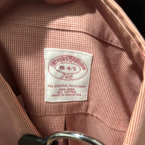 Brooks Brothers 346 Pink Button-Down Iron-Free Dress Shirt. 16-4/5 Neck 24” Wide - Picture 2 of 7